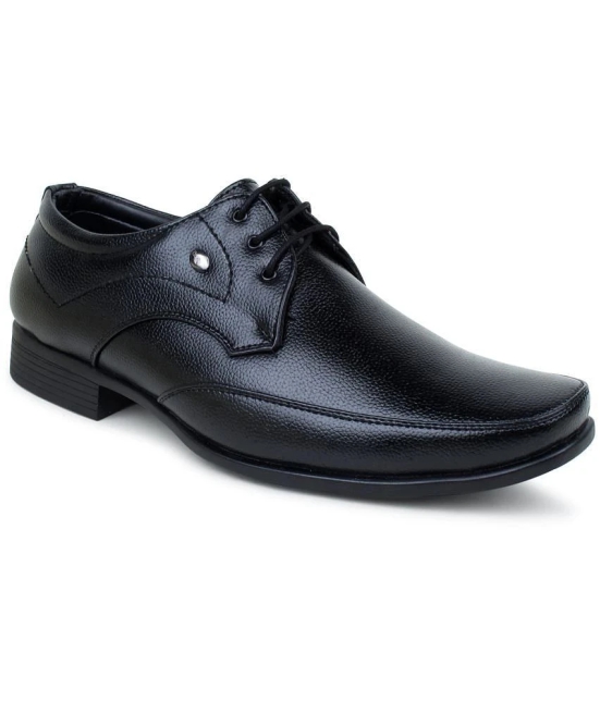 Action Office Artificial Leather Black Formal Shoes - None