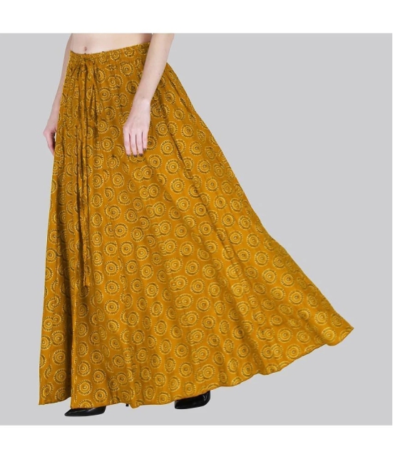 Sttoffa Yellow Cotton Womens Flared Skirt ( Pack of 1 ) - None