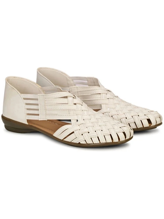 Commander Shoes White Womens Casual Ballerinas - None