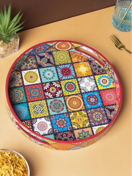 Traditional Round Multi Style Tray with Handle