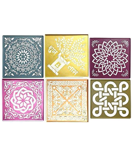 Vardhman Multicolour Powder Rangoli - Pack of 6