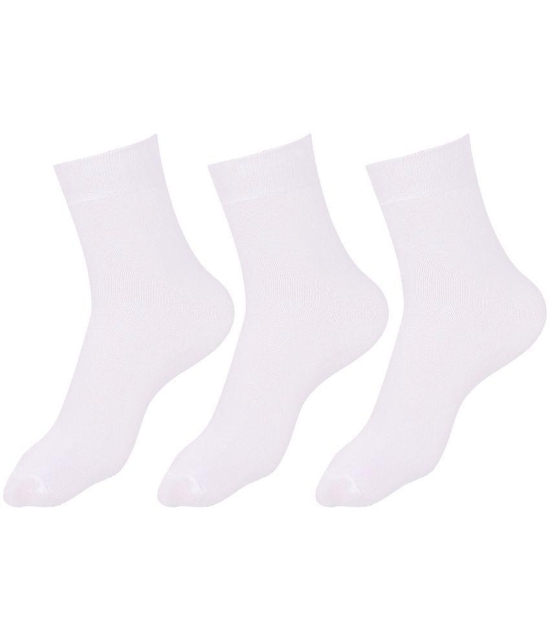 Dollar - White Cotton Boy's School Socks ( Pack of 3 ) - Free Size