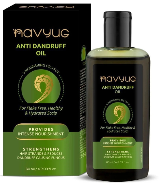 Leeford Navyug Anti-Dandruff Oil with 9 nourishing Oils for Scalp & Hair Health Pack of 2-60ml