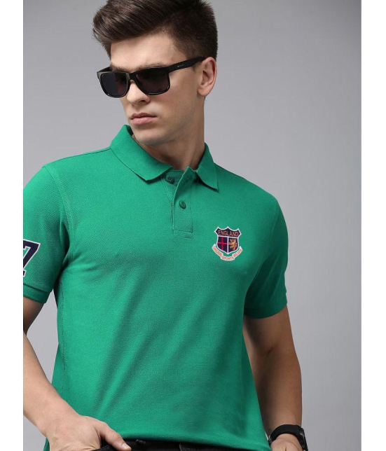 ADORATE - Green Cotton Blend Regular Fit Men's Polo T Shirt ( Pack of 1 ) - None