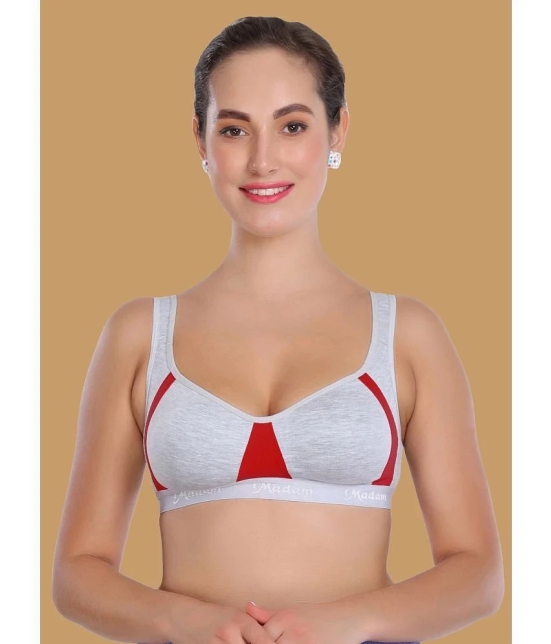 Madam - Red Cotton Lightly Padded Womens Push Up Bra ( Pack of 1 ) - None