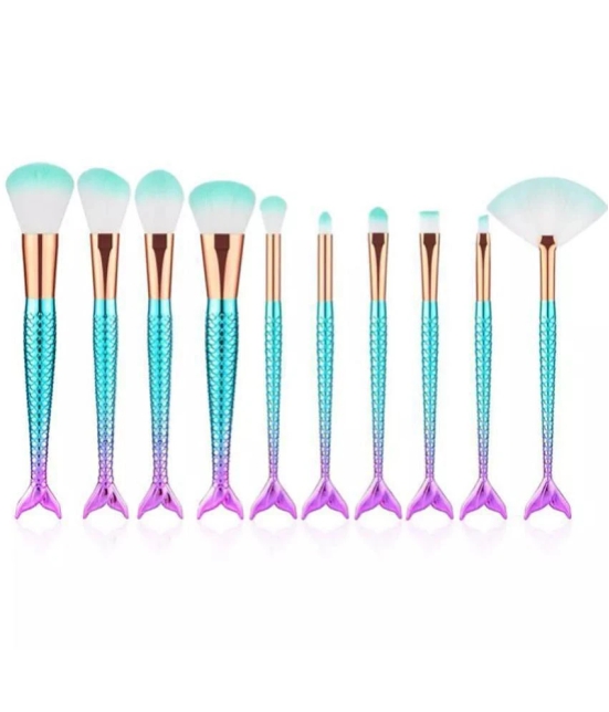 MR. MAC Premium Quality Mermaid Makeup Foundation Brush 10 Pcs 50 g