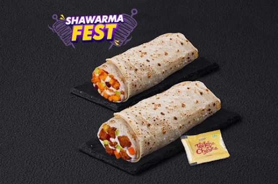 2 Veg Shawarmas At 175 Each