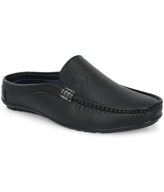 ShoeRise Open Half Loafers - Black Mens Mules Shoes - None