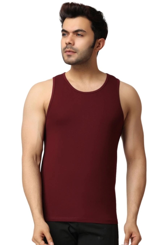 Mens Maroon Gym Vest Stringer And Tank Top-XXL / Maroon