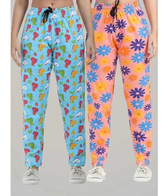 JILZ Multi Color Cotton Womens Nightwear Pajamas ( Pack of 2 ) - None