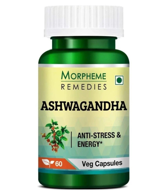 Morpheme Remedies Ashwagandha Withania Somnifera Pure Extract 500 mg - 60 Veg Capsules