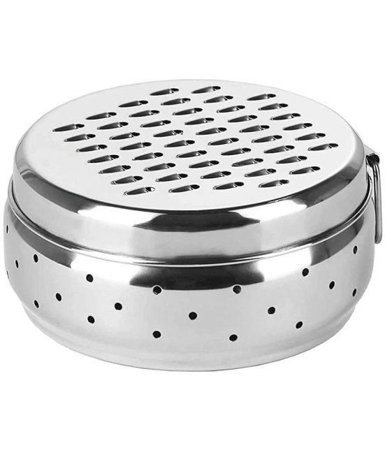 Dynore Steel Khamni Dabba Steel Silver Food Container ( Set of 1 ) - Silver