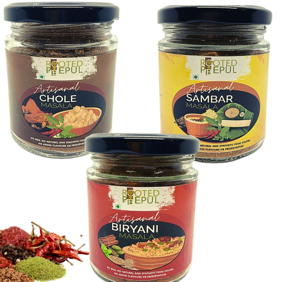 Artisanal Biryani Masala, Chola Masala, Sambar Masala Combo (75Gms x3)