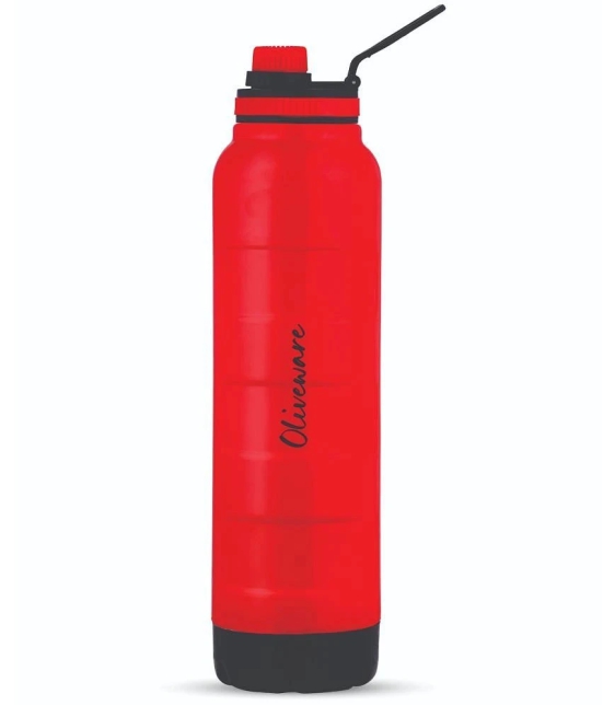 Oliveware Red Sipper Water Bottle 1000ml mL ( Set of 1 ) - Red