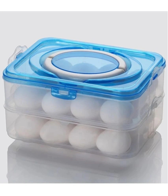 HOMETALES Plastic White Egg Container ( Set of 1 ) - White