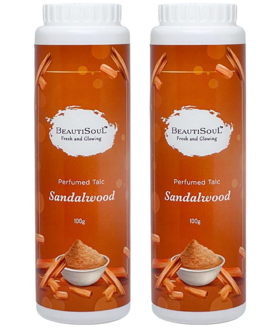 Beautisoul Body Talc Sandalwood Talcum Powder Talc 200 gm Pack of 2