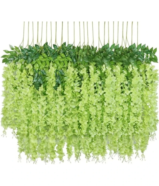 Green plant indoor - Green Wild Artificial Flowers Bunch ( Pack of 12 )