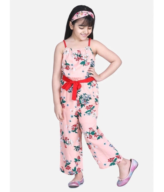 StyleStone - Peach Polyester Girls Jumpsuit ( Pack of 1 ) - None