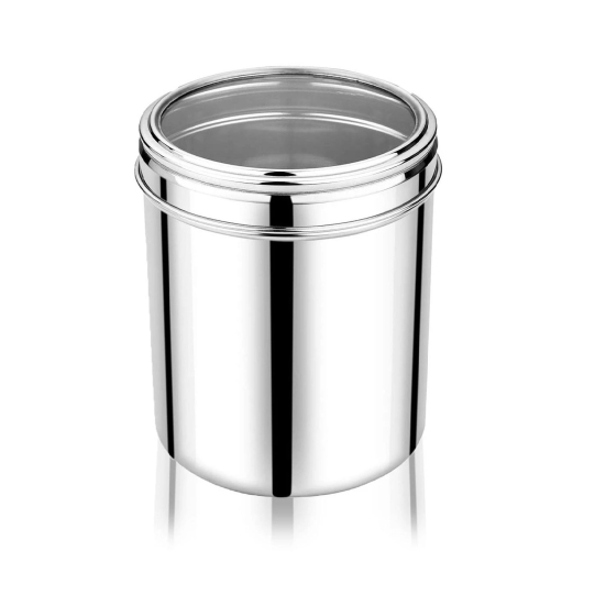 DYNAMIC STORE Dynore Stainless Steel Kitchen Storage See Through Canister/Container- 500 ml