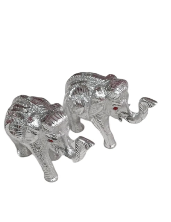 A Pair of Silver-Plated Elephants (pack of 2)