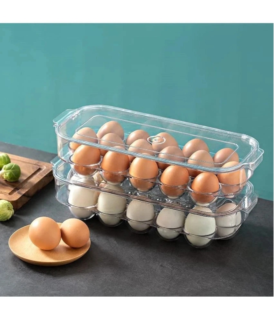 SHARUJA EggSafe Elite 16 Acrylic Transparent Egg Container ( Set of 1 ) - Transparent