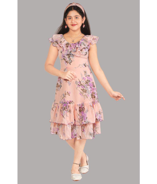 STYLOKIDS - Multicolor Georgette Girls A-line Dress ( Pack of 1 ) - None