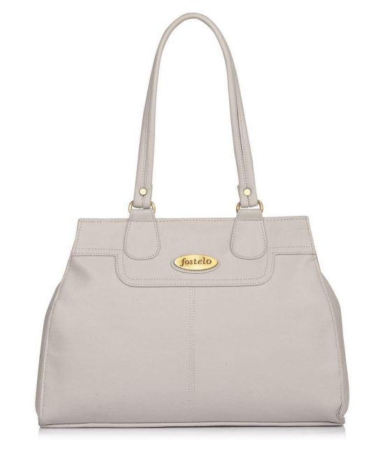 Fostelo - Grey PU Shoulder Bag - Gray