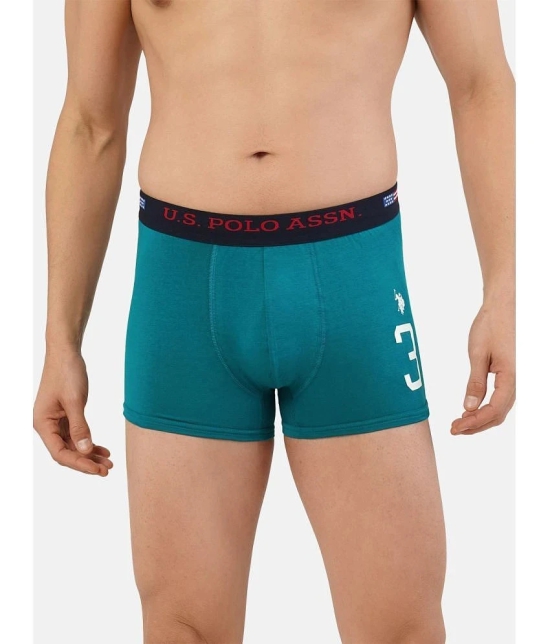 U.S. Polo Assn. Green Cotton Mens Trunks ( Pack of 1 ) - None