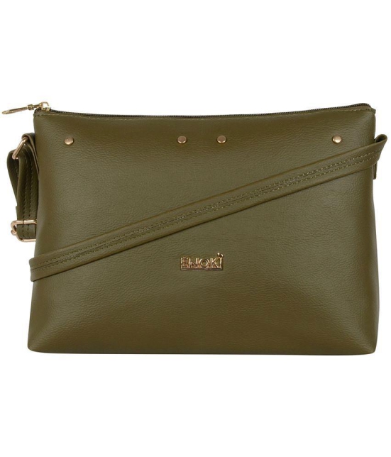 Enoki - Green Artificial Leather Sling Bag - Green