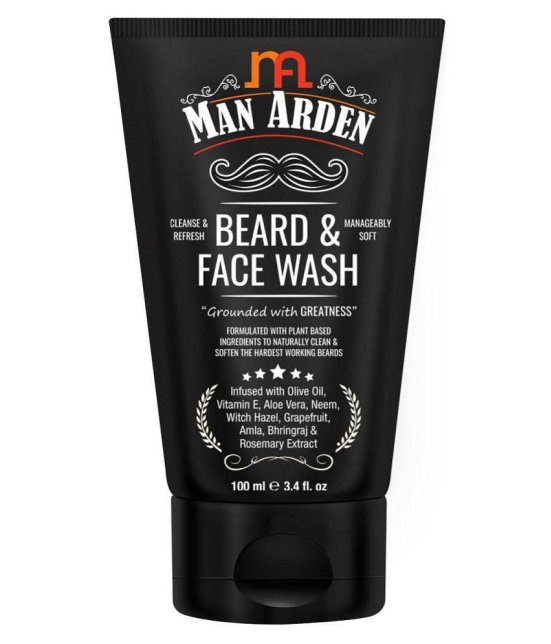 Man Arden Beard & Face Wash For Men - No Parabens, Sulphate, Silicones - 100mL