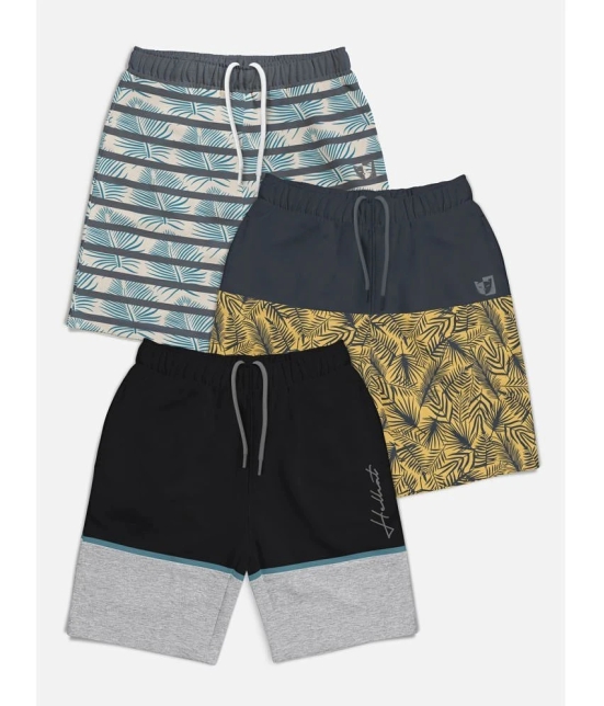 HELLCAT - Multicolor Cotton Blend Boys Shorts ( Pack of 3 ) - None