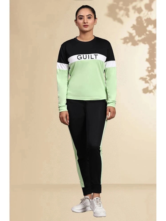 DTR FASHION Green Cotton Blend Colorblock Tracksuit - Pack of 1 - None