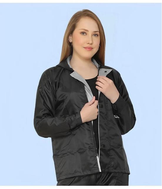 PPTHEFASHIONHUB Long Raincoat - Black - None