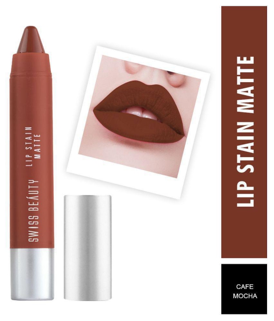 Swiss Beauty Lip Stain Matte Lipstick Lipstick Chestnut 3 g