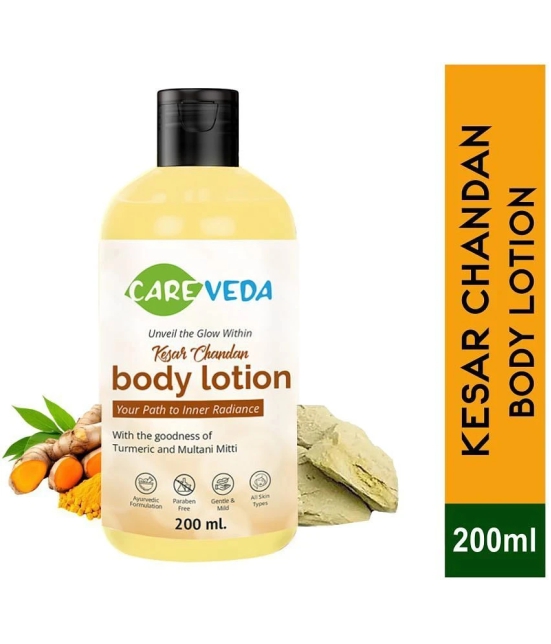 CareVeda Kesar Chandan Moisturizing Body Lotion For Combination Skin 200 ml