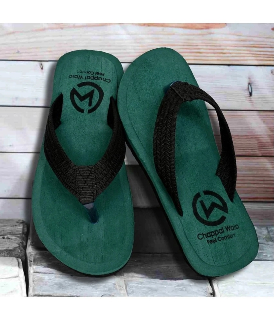 Altek Green Mens Thong Flip Flop - None