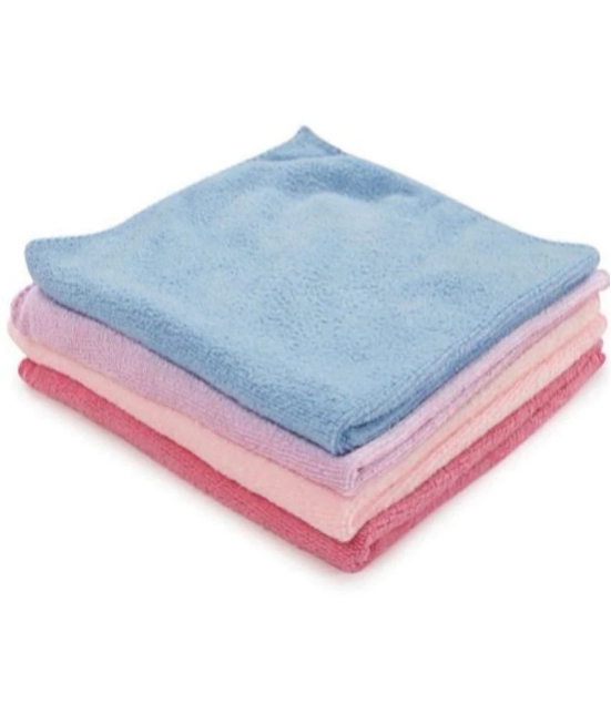 HOMETALES Multicolor 240 GSM Drying Towel For Automobile ( Pack of 4 )