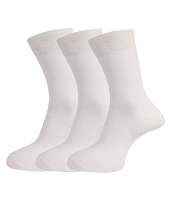 Dollar White Casual Full Length Socks Pack of 3 - White