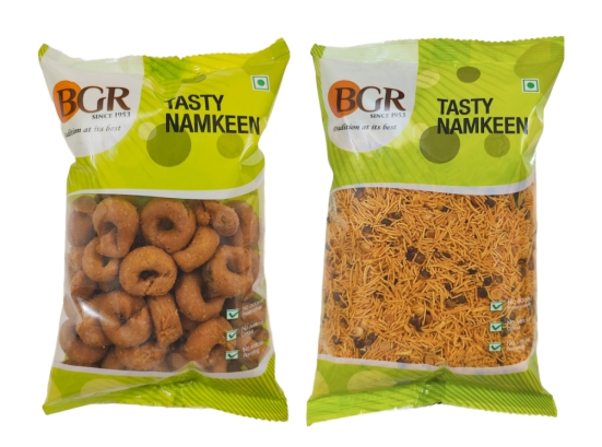 BGR Foods Combo Offer - Bombay Mixture & Kodubale (500g Pack of 2)