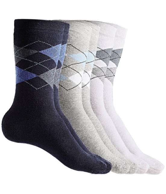 Texlon - Multicolor Cotton Men's Mid Length Socks ( Pack of 3 ) - Multicolor