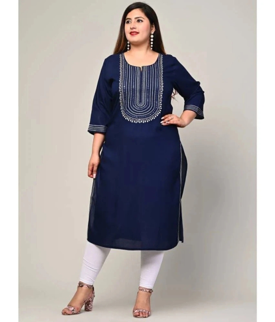 Swasti - Blue Rayon Womens Straight Kurti ( Pack of 1 ) - None