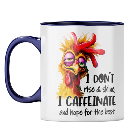 Caffeinate Coffee Mug-Dark Blue