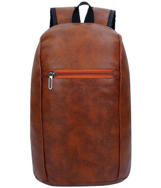 AXEN BAGS - Brown Leather Backpack ( 30 Ltrs ) - Brown