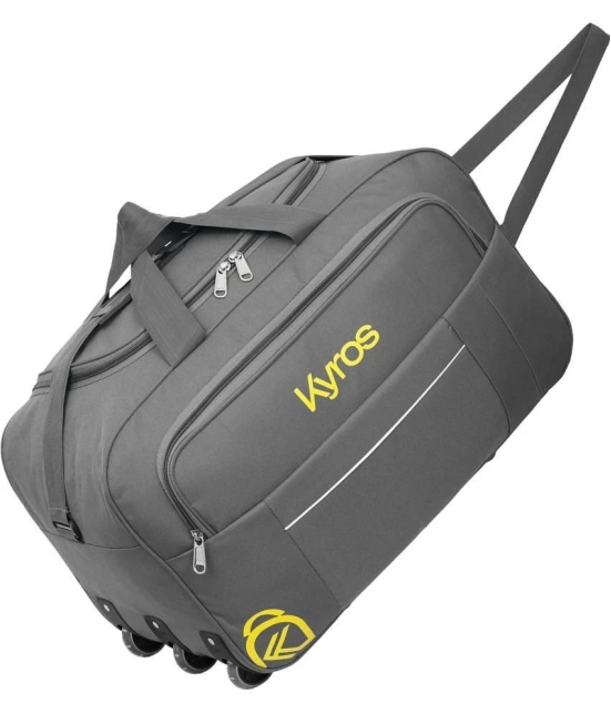 Kyros 54 Ltrs Grey Polyester Duffle Trolley - Onesize