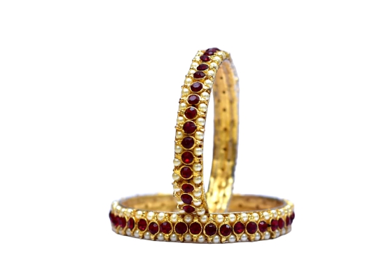 Pearl Red Colour Bangles