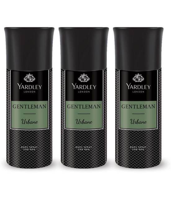 Yardley London Gentleman Urbane Deodorant Spray 150ml Each (Pack of 3)