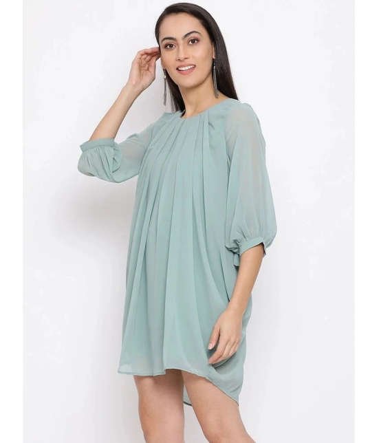 ALL WAYS YOU Polyester Green Fit And Flare Dress - - S