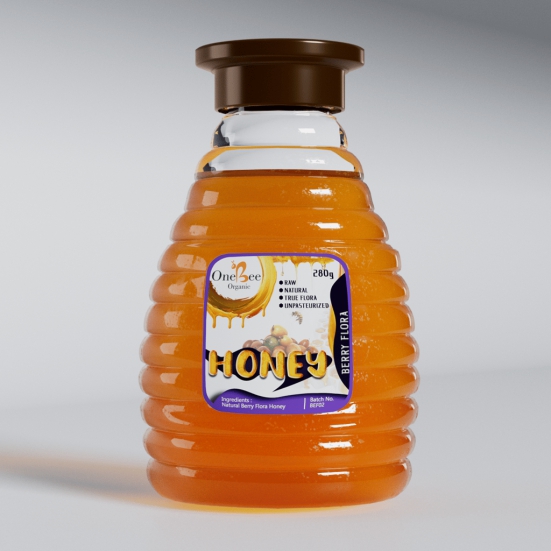 ONE BEE ORGANIC Honey | Berry Honey/Sidr Flora Honey | Natural Flora Honey - 280 GM.