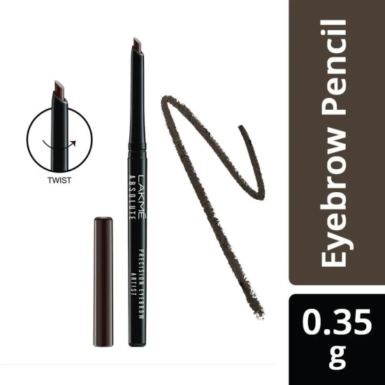 Lakme Absolute Precision Eye Artist Eyebrow Pencil, Dark Brown, 0.35g-0.35g