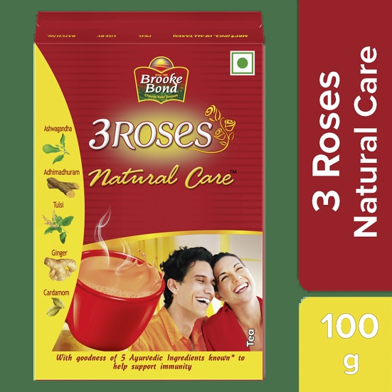 Brooke Bond 3 Roses Natural Care Tea Powder, 100 gms